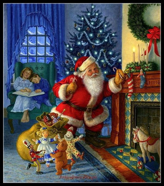 Santa Claus 14 - Counted Cross Stitch Patterns Embroidery Crafts Needlework DIY Chart DMC Color
