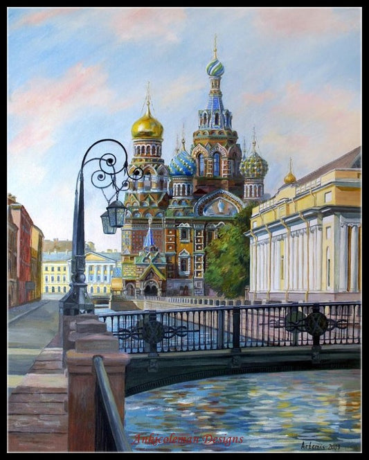 In St. Petersburg 2 - Counted Cross Stitch Patterns Embroidery Crafts Needlework DIY Chart DMC Color