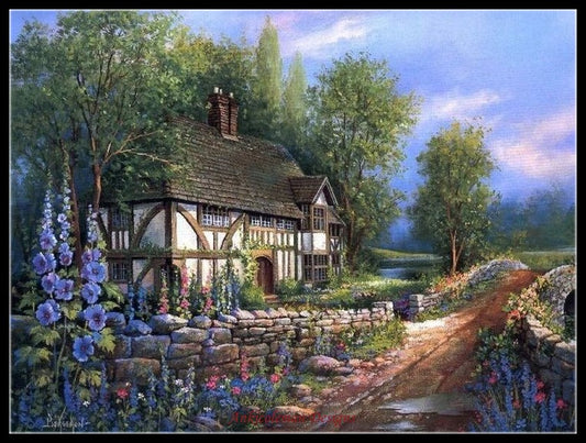 Roadside Inn - Counted Cross Stitch Patterns Embroidery Crafts Needlework DIY Chart DMC Color