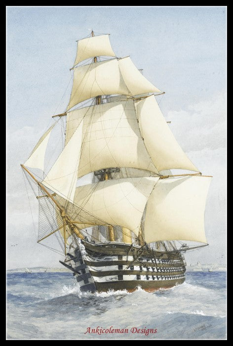Sailing Ship 3 - Counted Cross Stitch Patterns Embroidery Crafts Needlework DIY Chart DMC Color