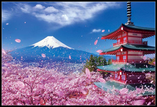 Mount Fuji 2 - Counted Cross Stitch Patterns Embroidery Crafts Needlework DIY Chart DMC Color