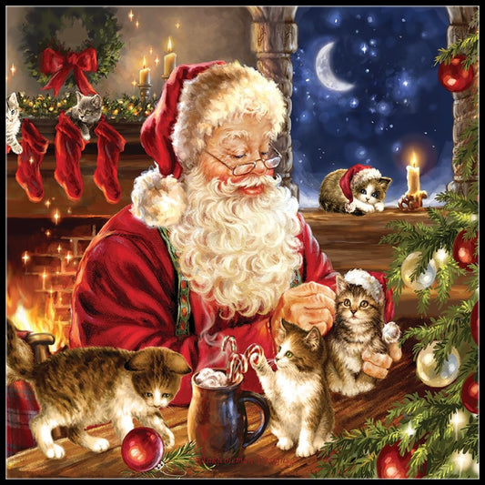 Santa Claus 3 - Counted Cross Stitch Patterns Embroidery Crafts Needlework DIY Chart DMC Color