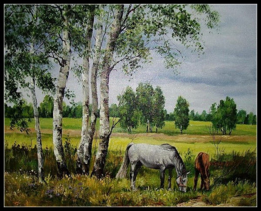 Russia Seasons Scenery 4 - Counted Cross Stitch Patterns Embroidery Crafts Needlework DIY Chart DMC Color