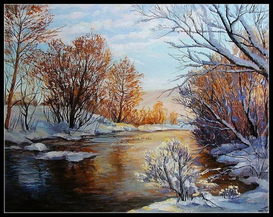 Russia Seasons Scenery 5 - Counted Cross Stitch Patterns Embroidery Crafts Needlework DIY Chart DMC Color