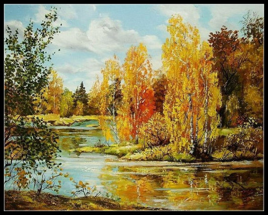 Russia Seasons Scenery 6 - Counted Cross Stitch Patterns Embroidery Crafts Needlework DIY Chart DMC Color