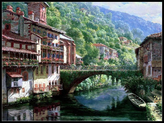 Mediterranean Style 7 - Counted Cross Stitch Patterns Embroidery Crafts Needlework DIY Chart DMC Color