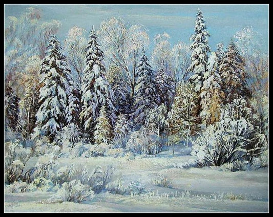 Russia Seasons Scenery 7 - Counted Cross Stitch Patterns Embroidery Crafts Needlework DIY Chart DMC Color