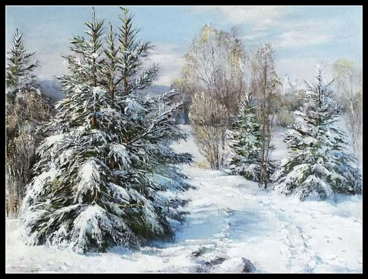 Russia Seasons Scenery 9 - Counted Cross Stitch Patterns Embroidery Crafts Needlework DIY Chart DMC Color