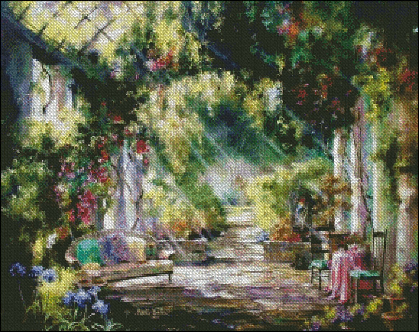 Sunlight Sonata - Counted Cross Stitch Patterns Embroidery Crafts Needlework DIY Chart DMC Color