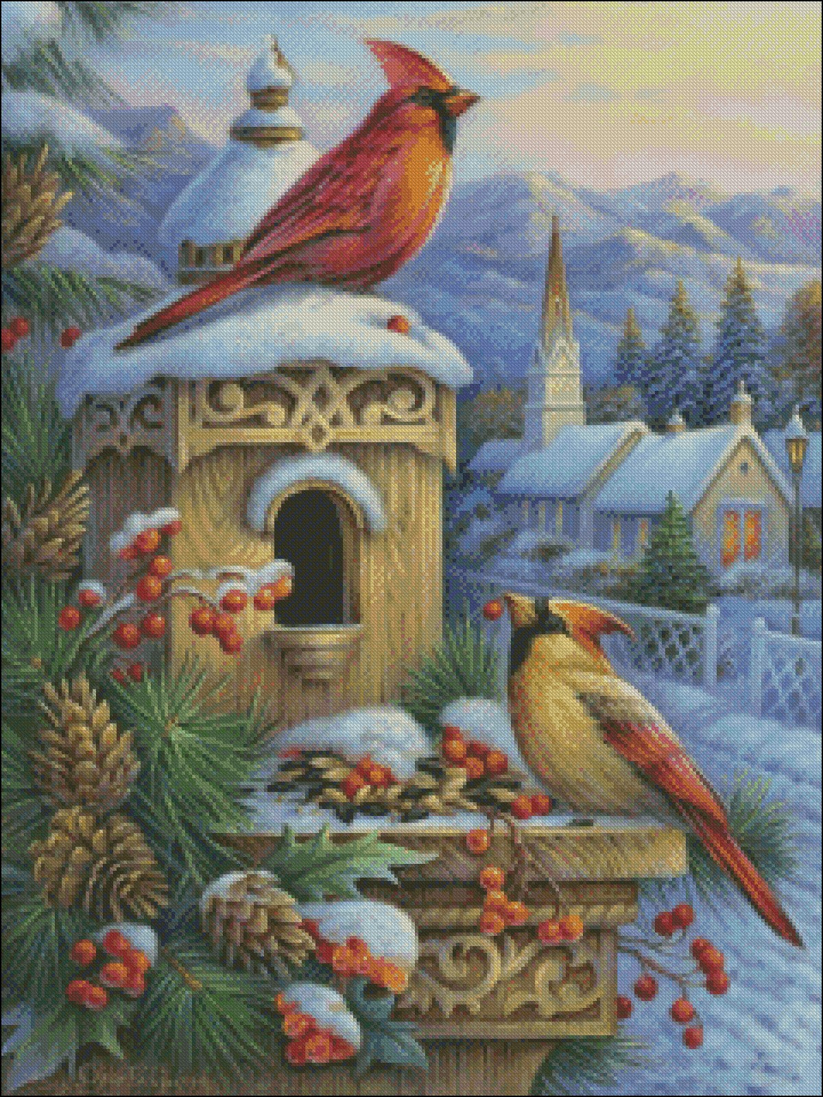 Waiting for the Evening Feast - Counted Cross Stitch Patterns Embroidery Crafts Needlework DIY Chart DMC Color