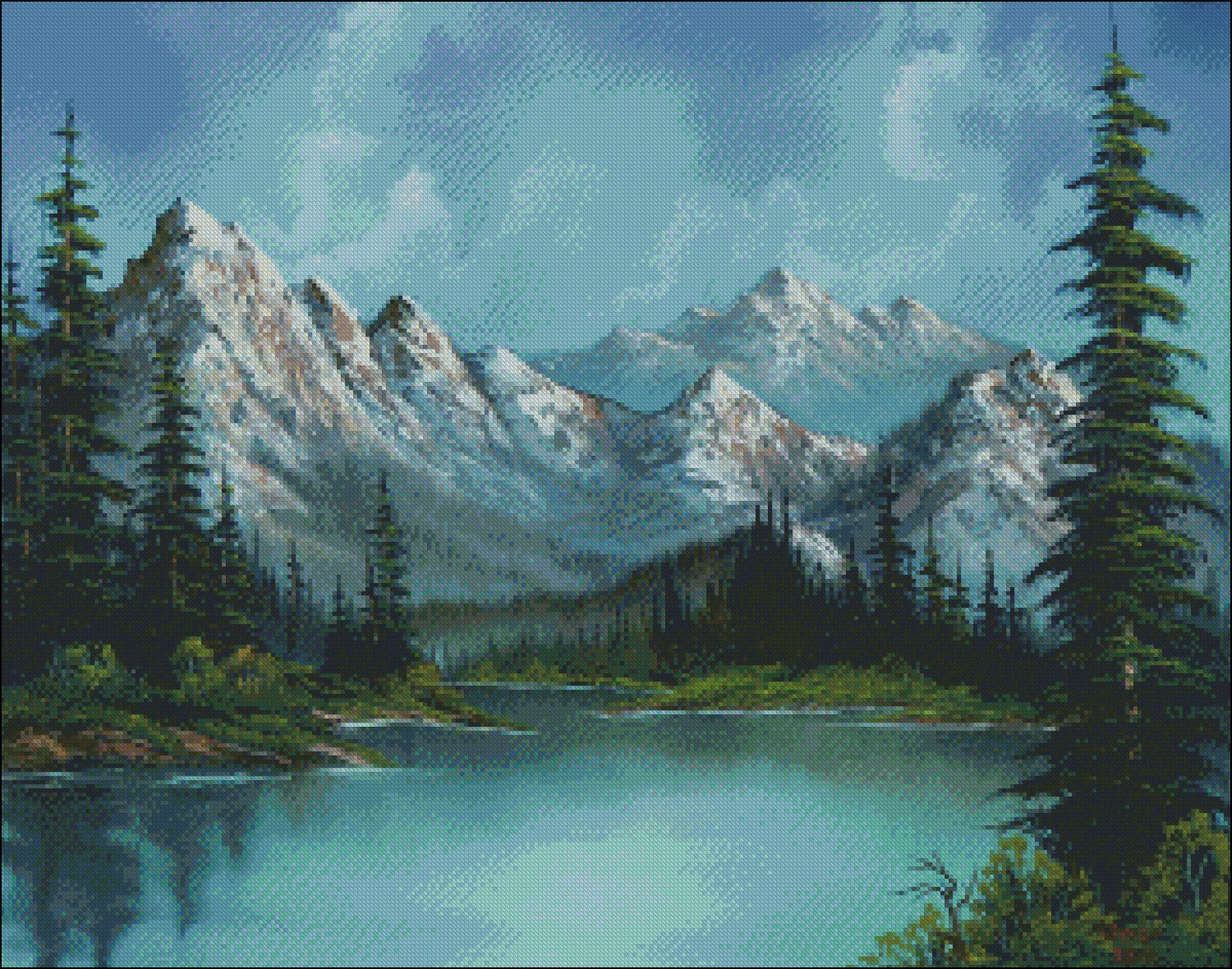 Nature's Grandeur - Counted Cross Stitch Patterns Embroidery Crafts Needlework DIY Chart DMC Color