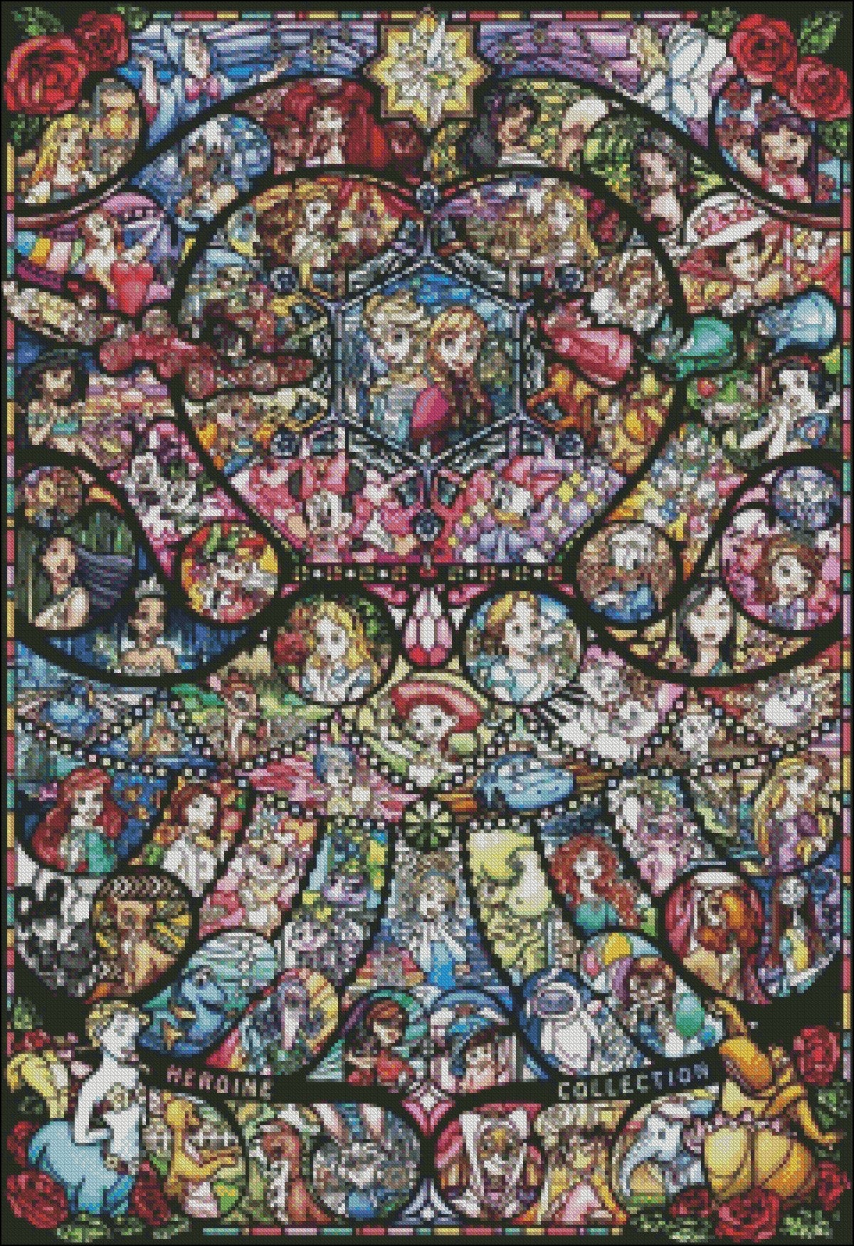 Characters Collection - Counted Cross Stitch Patterns Embroidery Crafts Needlework DIY Chart DMC Color