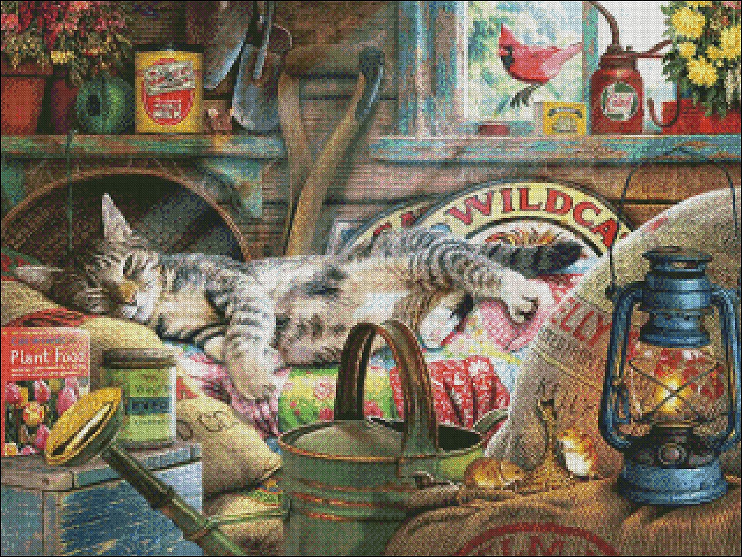 Laid-Back Tom - Counted Cross Stitch Patterns Embroidery Crafts Needlework DIY Chart DMC Color