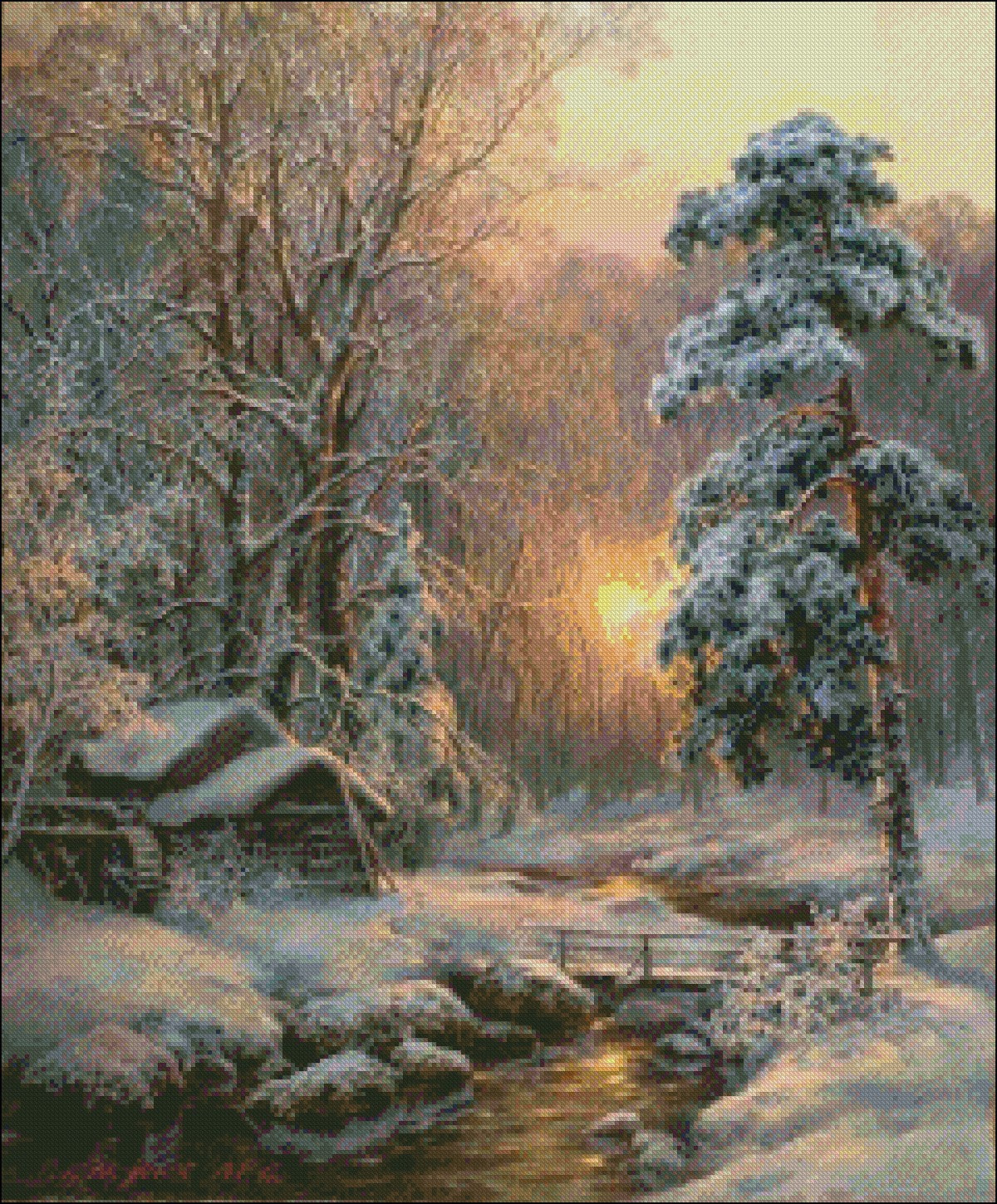 Magic Forest - Counted Cross Stitch Patterns Embroidery Crafts Needlework DIY Chart DMC Color
