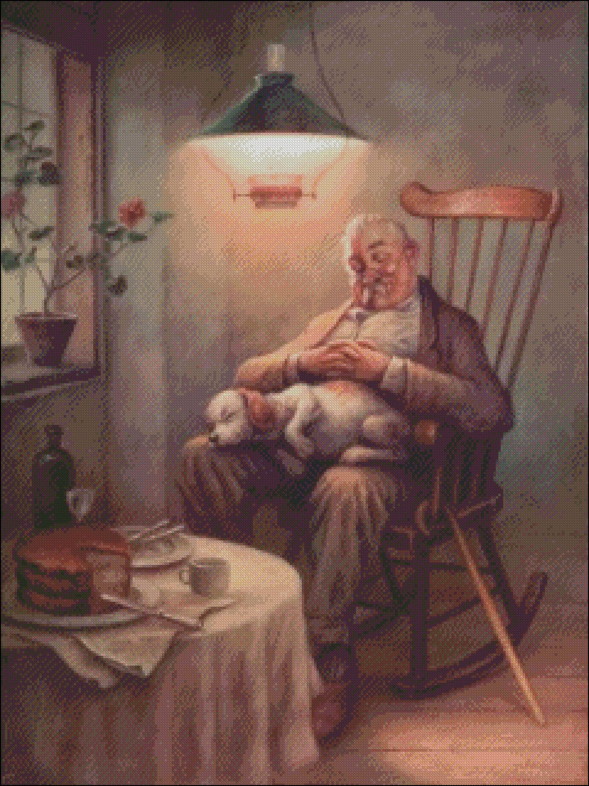 Take a Nap - Counted Cross Stitch Patterns Embroidery Crafts Needlework DIY Chart DMC Color