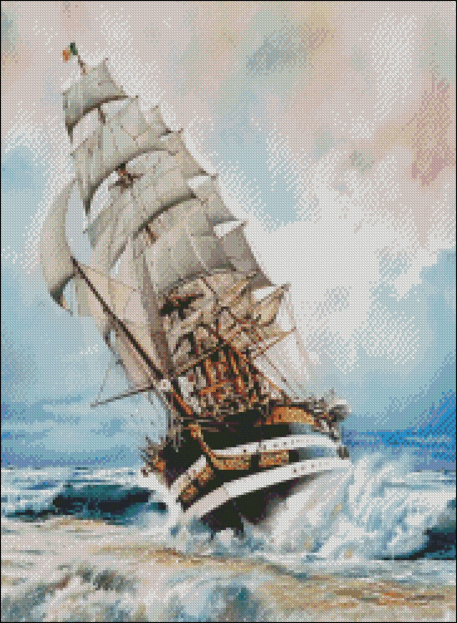 Amerigo Vespucci - Counted Cross Stitch Patterns Embroidery Crafts Needlework DIY Chart DMC Color