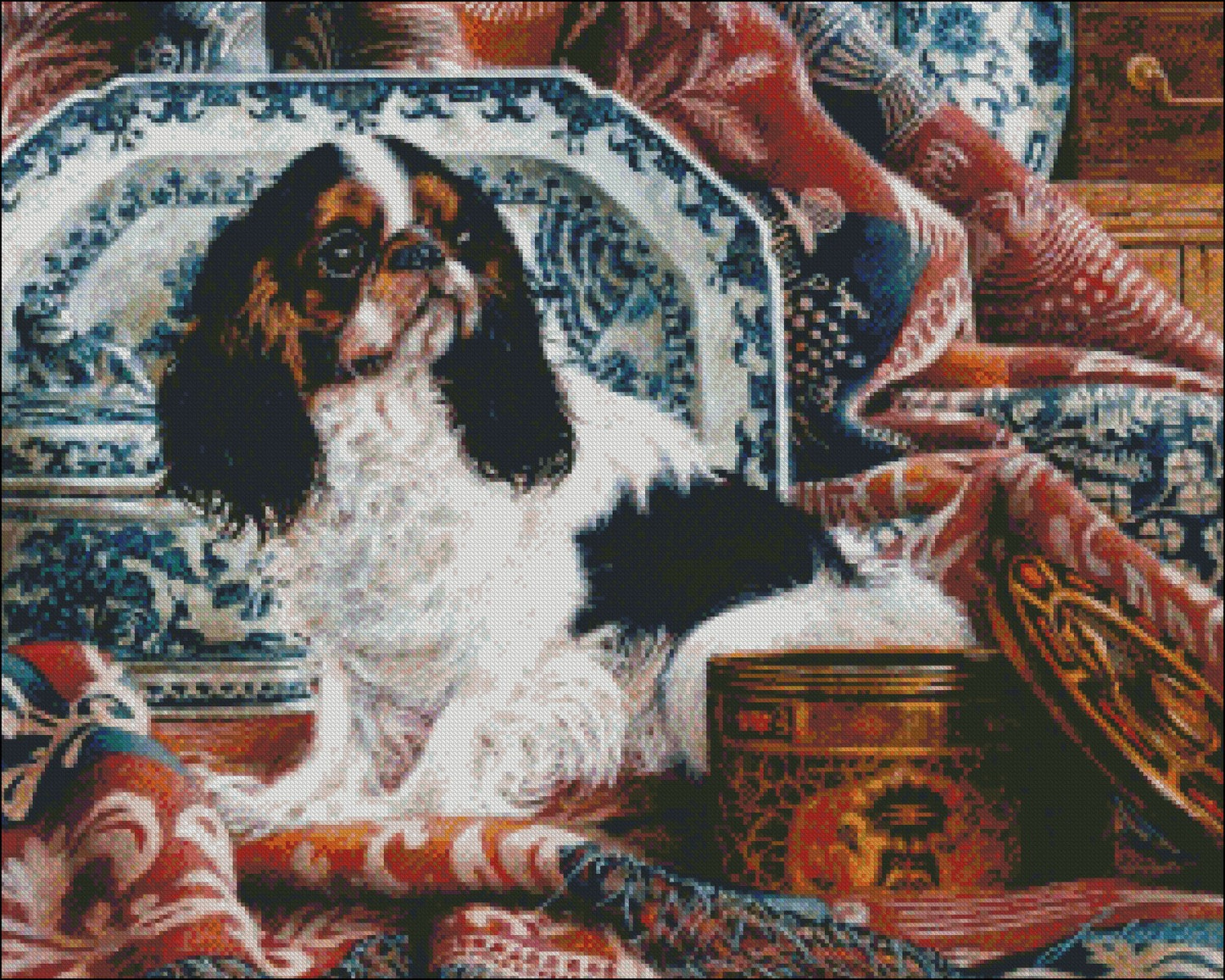 King Charles - Counted Cross Stitch Patterns Embroidery Crafts Needlework DIY Chart DMC Color