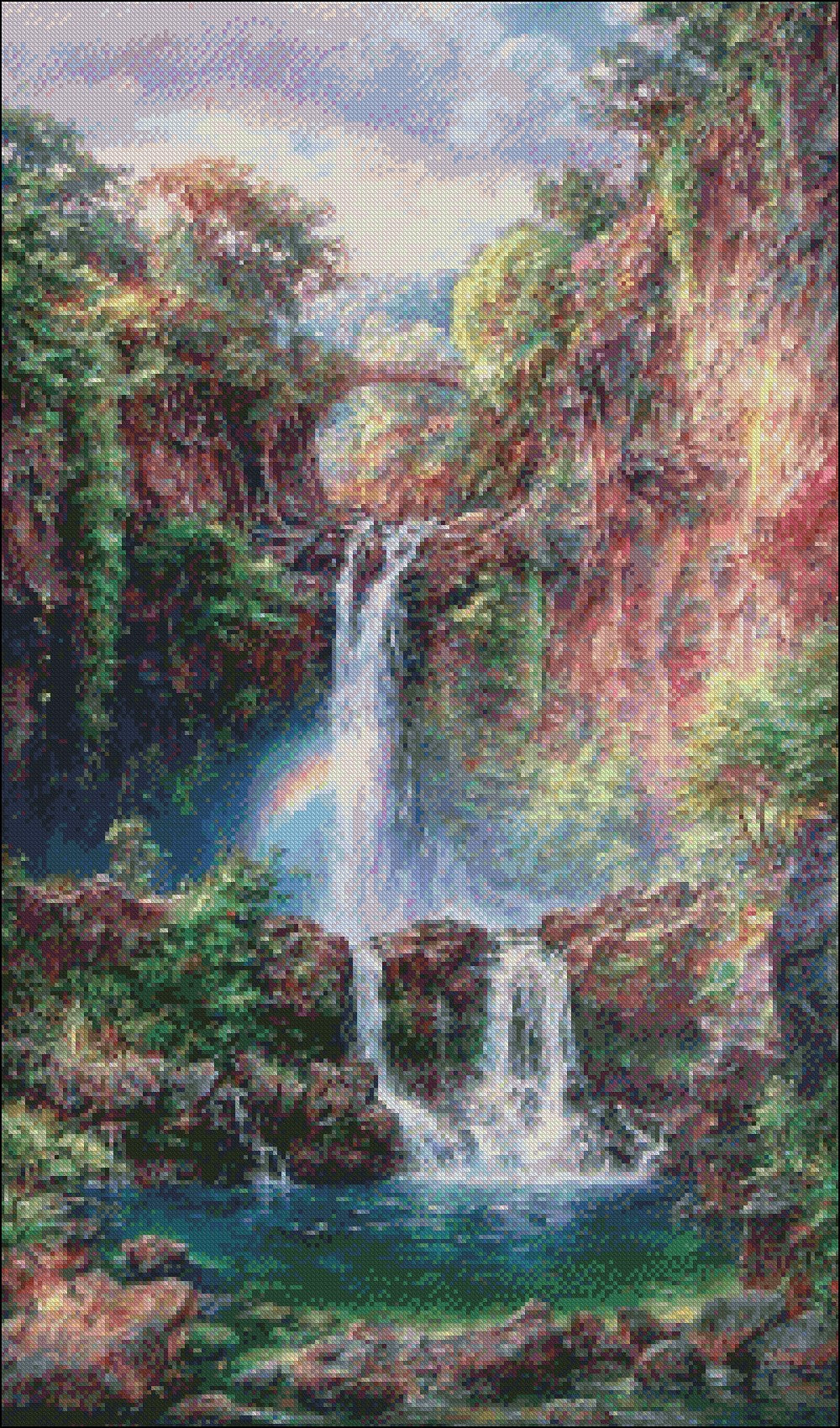 Sacred Pools - Counted Cross Stitch Patterns Embroidery Crafts Needlework DIY Chart DMC Color