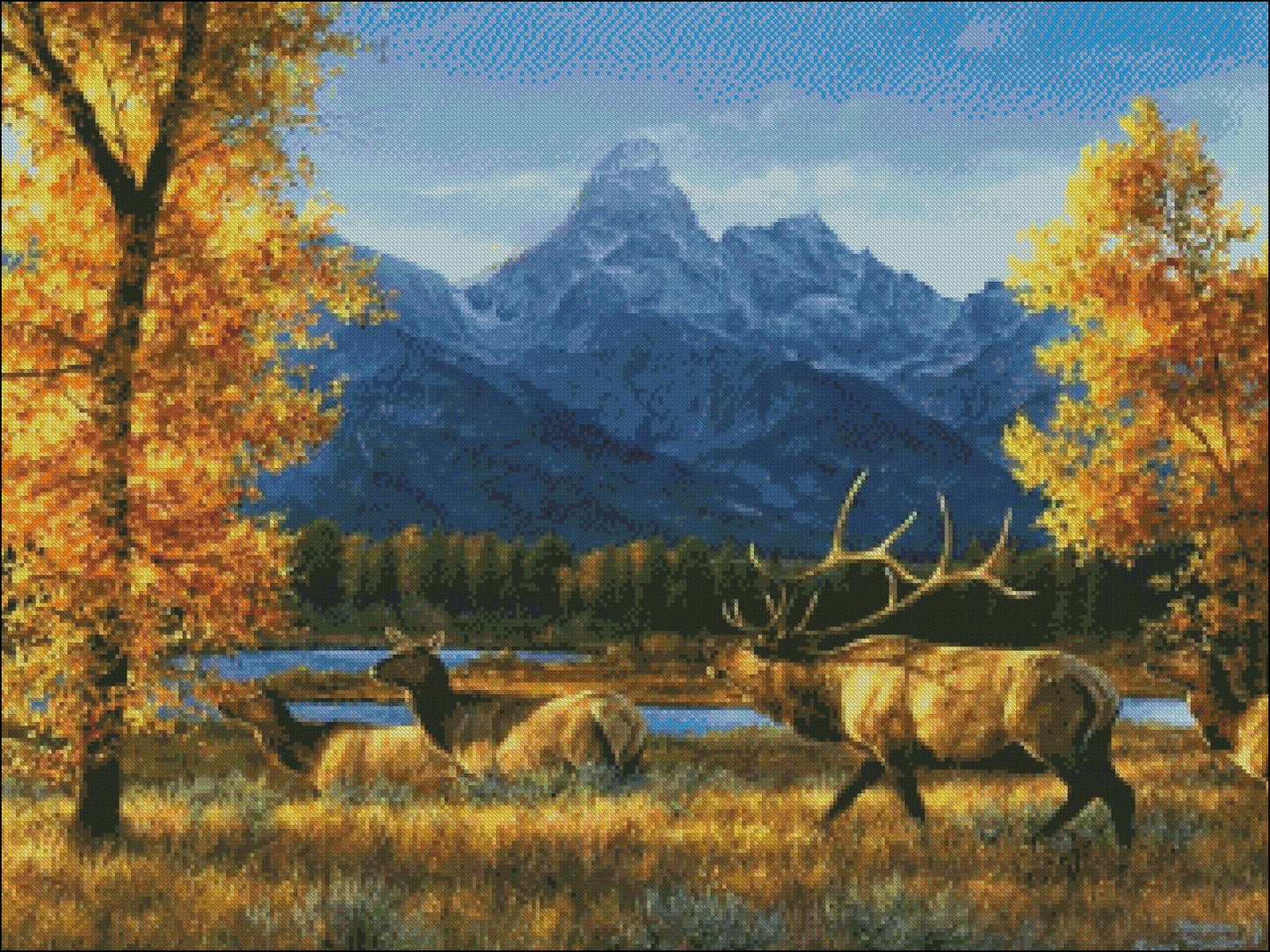 Teton Range - Counted Cross Stitch Patterns Embroidery Crafts Needlework DIY Chart DMC Color