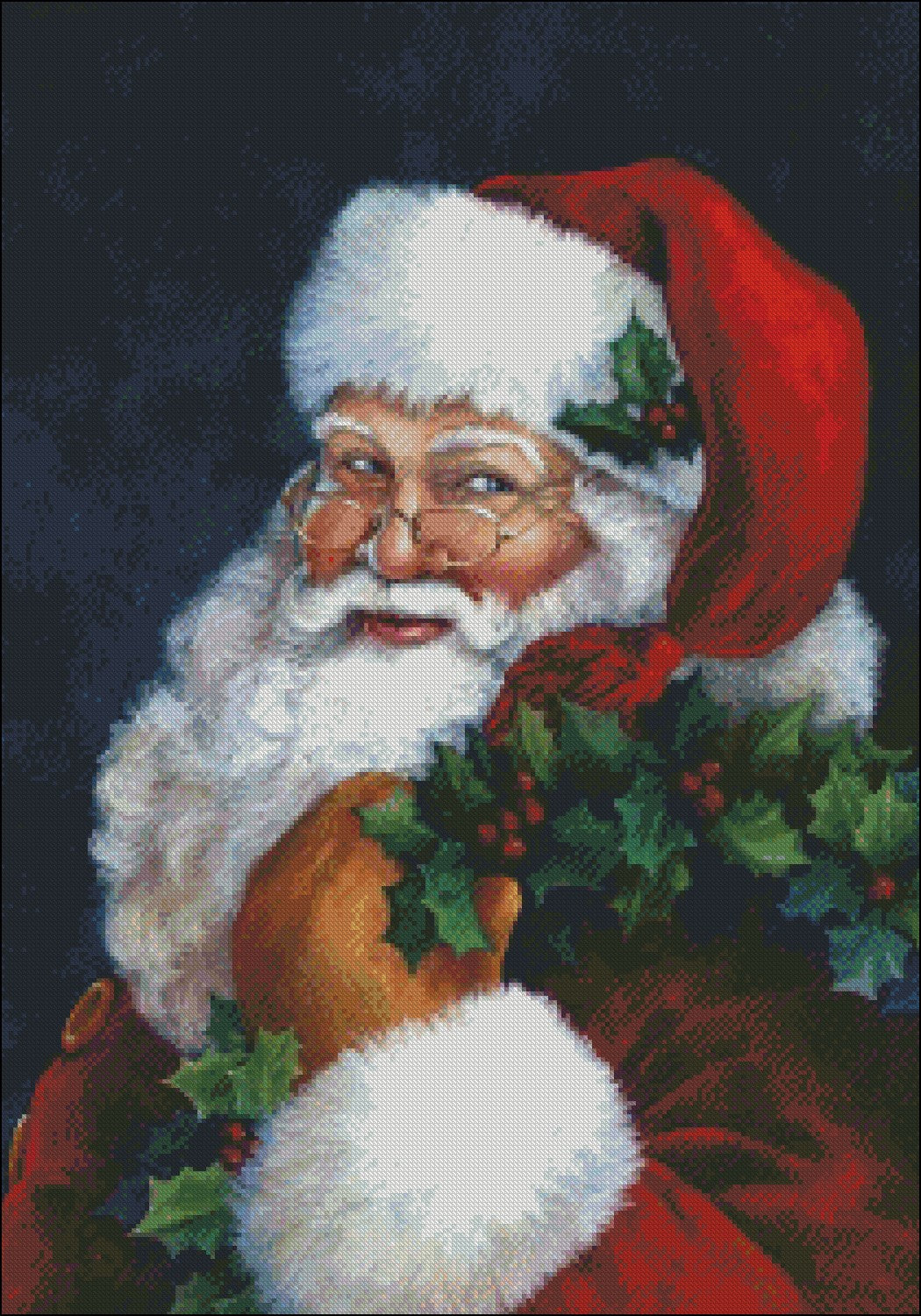 Santa Claus 28 - Counted Cross Stitch Patterns Embroidery Crafts Needlework DIY Chart DMC Color