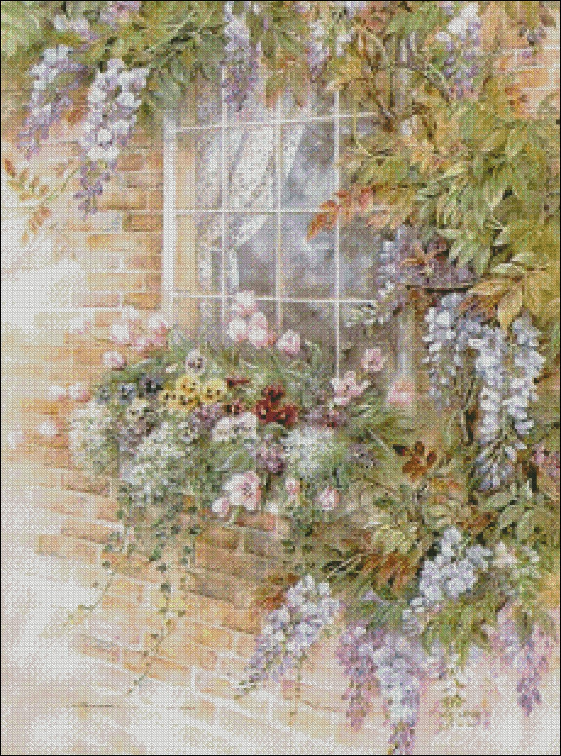 Wisteria Dreams - Counted Cross Stitch Patterns Embroidery Crafts Needlework DIY Chart DMC Color