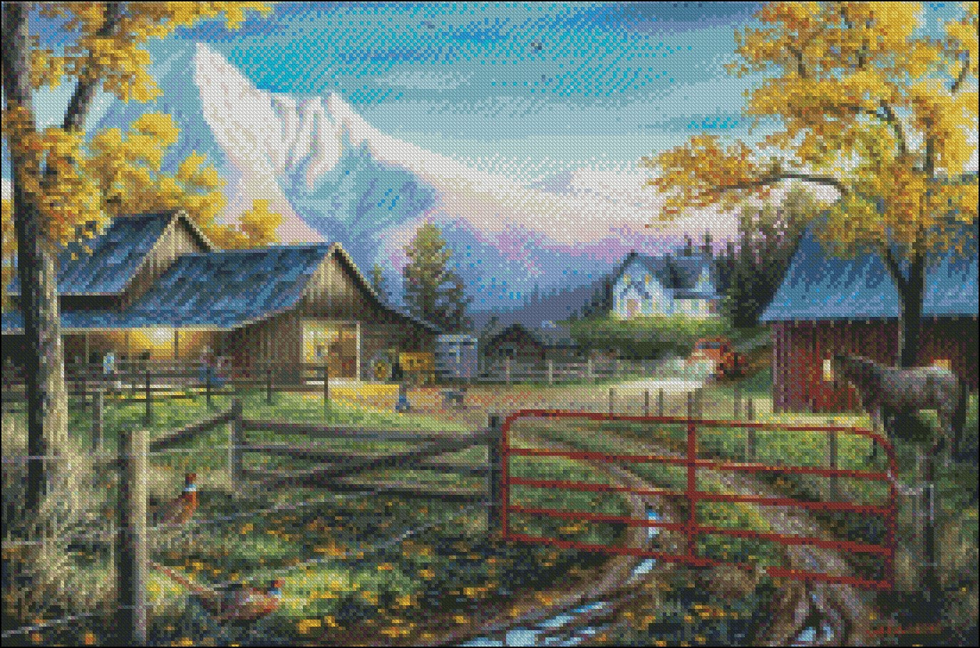 The Western Lifestyle - Counted Cross Stitch Patterns Embroidery Crafts Needlework DIY Chart DMC Color