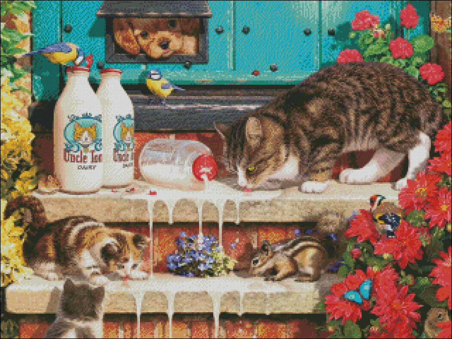 Doorstep Raiders - Counted Cross Stitch Patterns Embroidery Crafts Needlework DIY Chart DMC Color