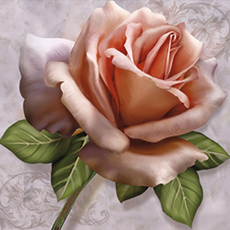 Rosa Salmon - Counted Cross Stitch Patterns Embroidery Crafts Needlework DIY Chart DMC Color