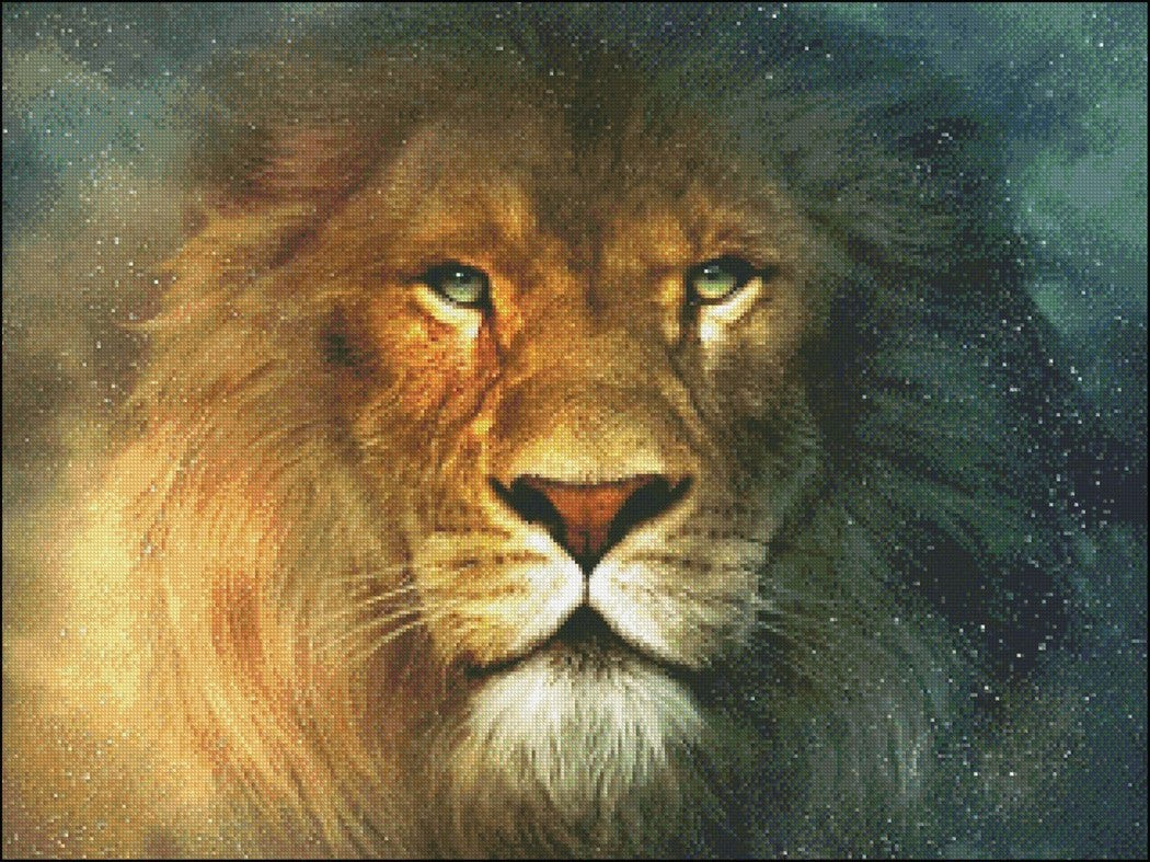 Lion’s Head - Counted Cross Stitch Patterns Embroidery Crafts Needlework DIY Chart DMC Color