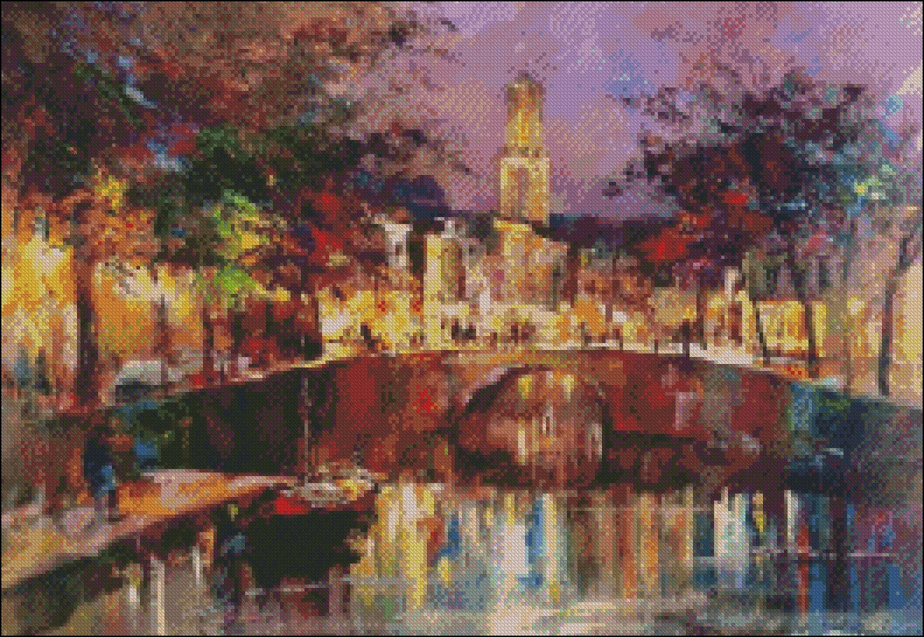 Utrecht City - Counted Cross Stitch Patterns Embroidery Crafts Needlework DIY Chart DMC Color