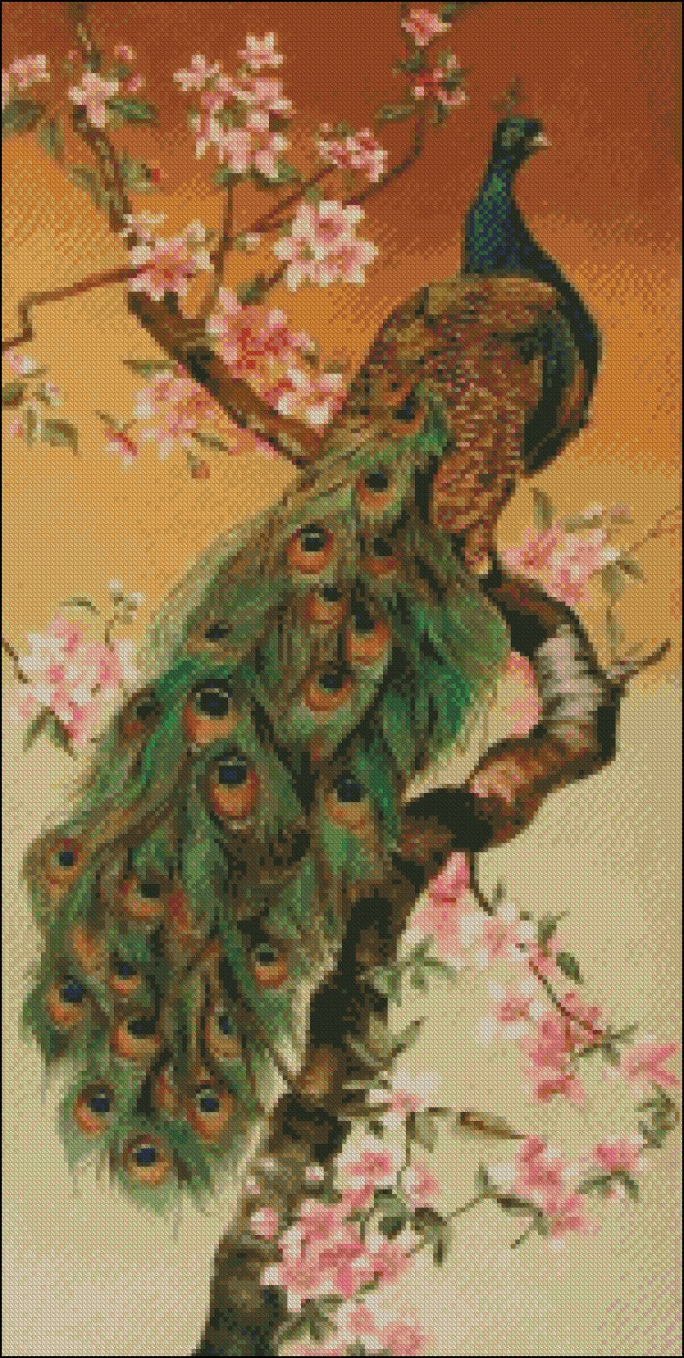 Peacock Collection 22 - Counted Cross Stitch Patterns Embroidery Crafts Needlework DIY Chart DMC Color