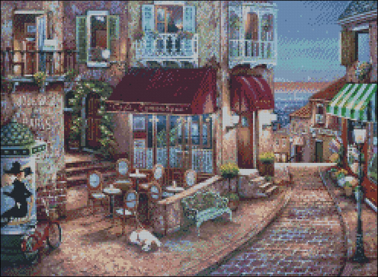 Twilight View 13 - Counted Cross Stitch Patterns Embroidery Crafts Needlework DIY Chart DMC Color