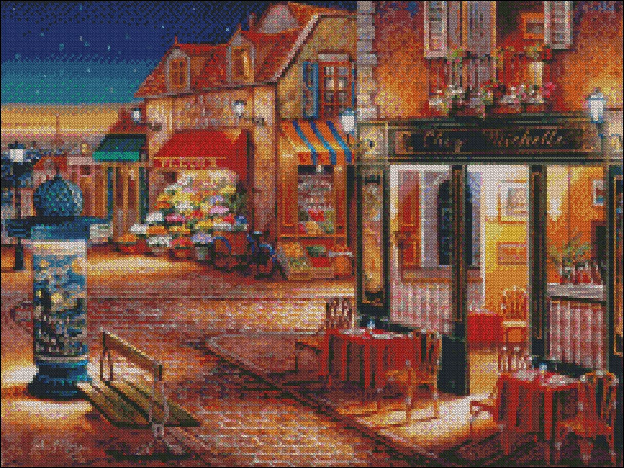 Twilight View 12 - Counted Cross Stitch Patterns Embroidery Crafts Needlework DIY Chart DMC Color