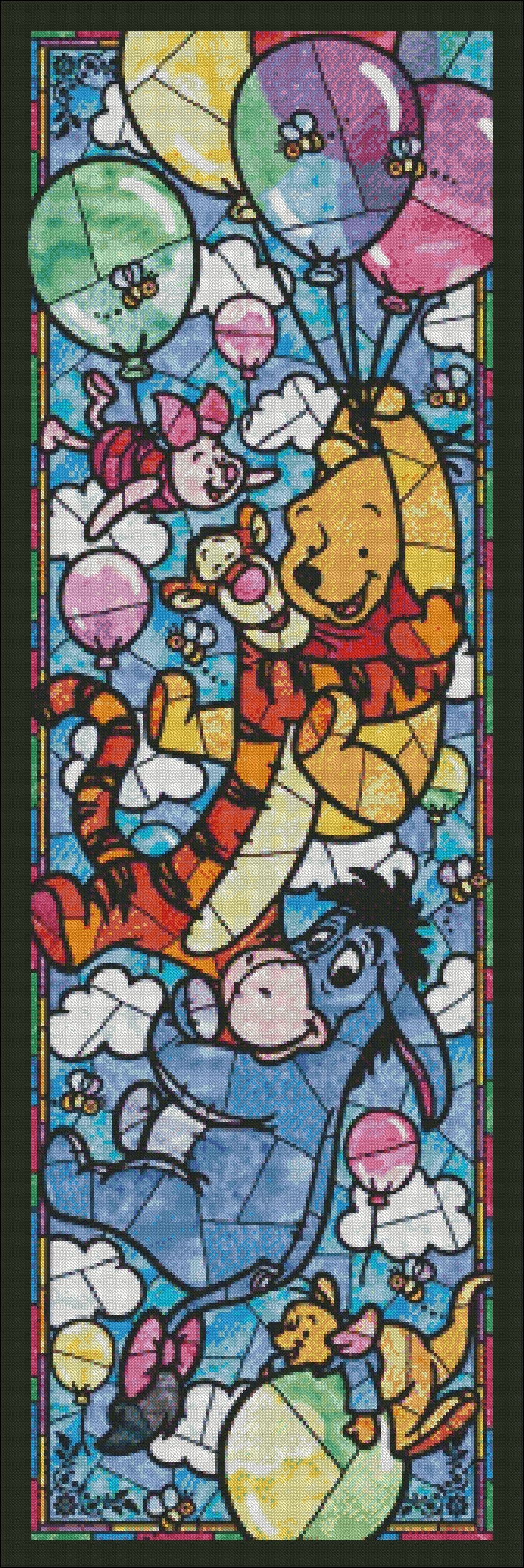 Winnie the Pooh - Counted Cross Stitch Patterns Embroidery Crafts Needlework DIY Chart DMC Color