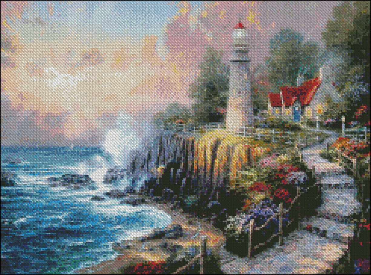 The Light of Peace - Counted Cross Stitch Patterns Embroidery Crafts Needlework DIY Chart DMC Color