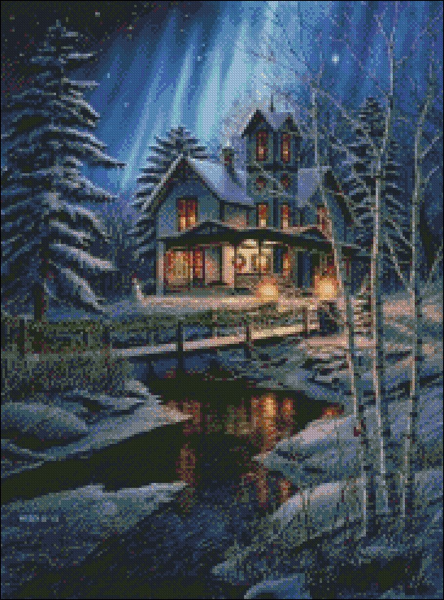 Holiday Lights - Counted Cross Stitch Patterns Embroidery Crafts Needlework DIY Chart DMC Color