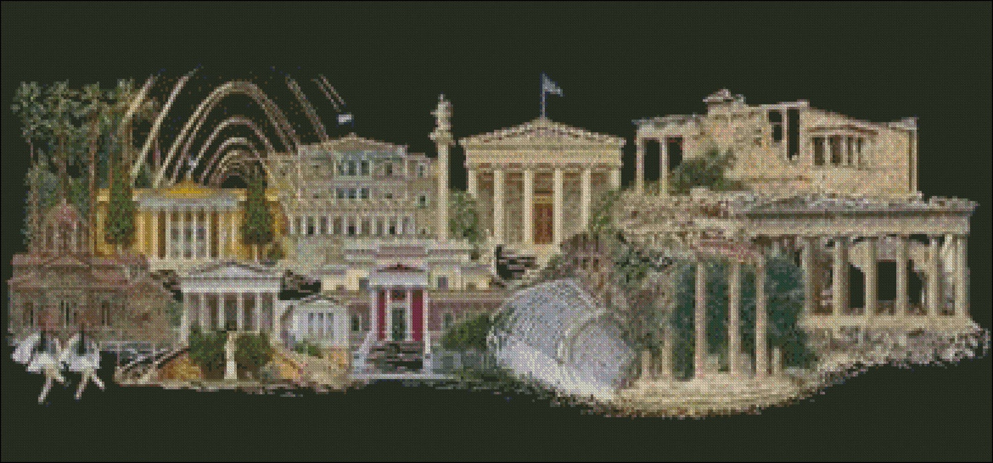 Athens - Counted Cross Stitch Patterns Embroidery Crafts Needlework DIY Chart DMC Color