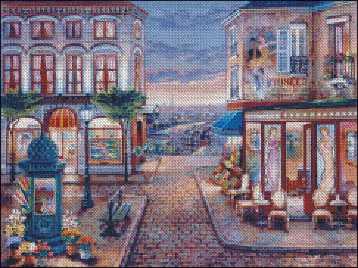 Twilight View 7 - Counted Cross Stitch Patterns Embroidery Crafts Needlework DIY Chart DMC Color