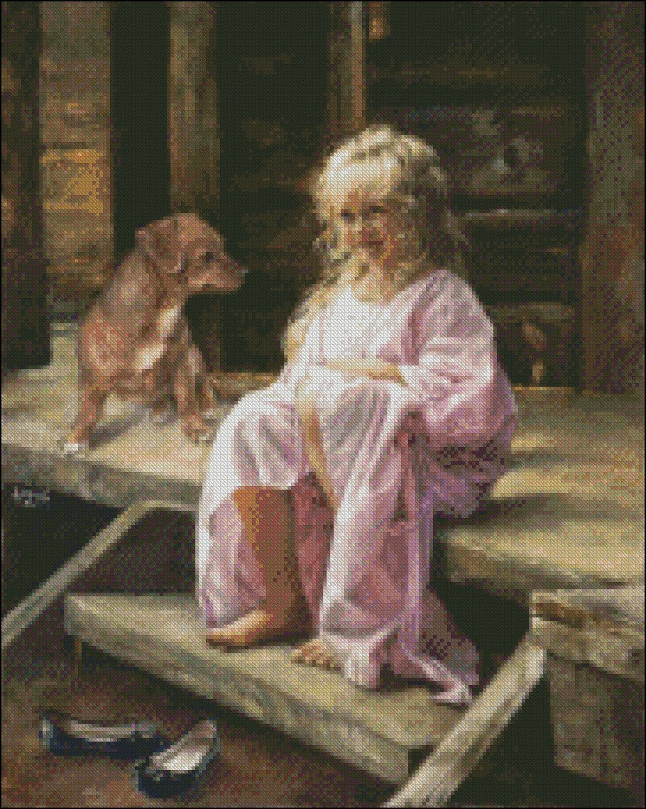 Morning in the Village 4 - Counted Cross Stitch Patterns Embroidery Crafts Needlework DIY Chart DMC Color