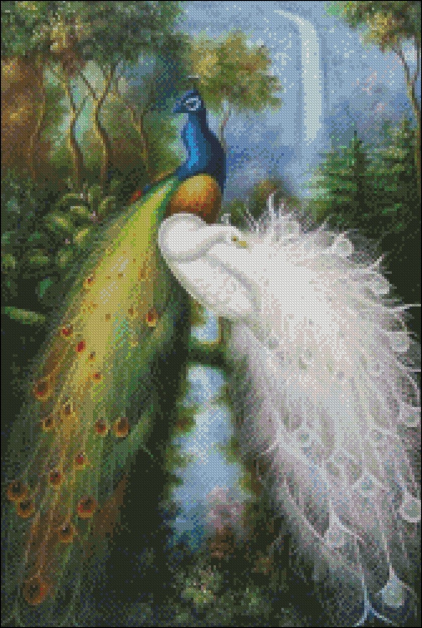 Peacock Collection 7 - Counted Cross Stitch Patterns Embroidery Crafts Needlework DIY Chart DMC Color