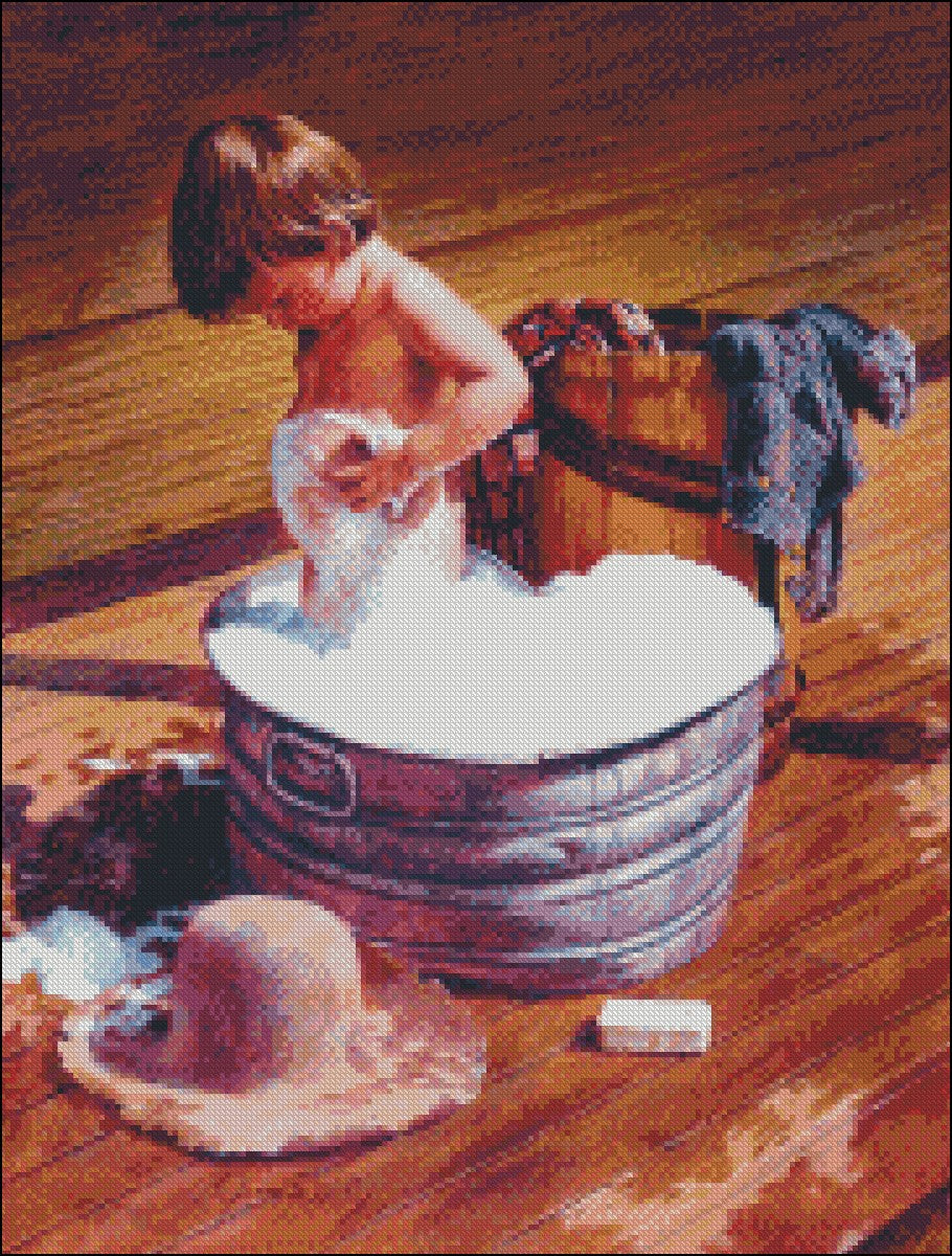 Saturday Night - Counted Cross Stitch Patterns Embroidery Crafts Needlework DIY Chart DMC Color