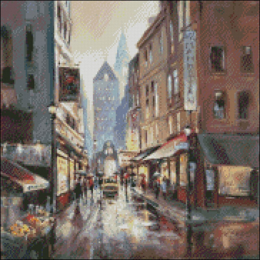 City Impression 7 - Counted Cross Stitch Patterns Embroidery Crafts Needlework DIY Chart DMC Color