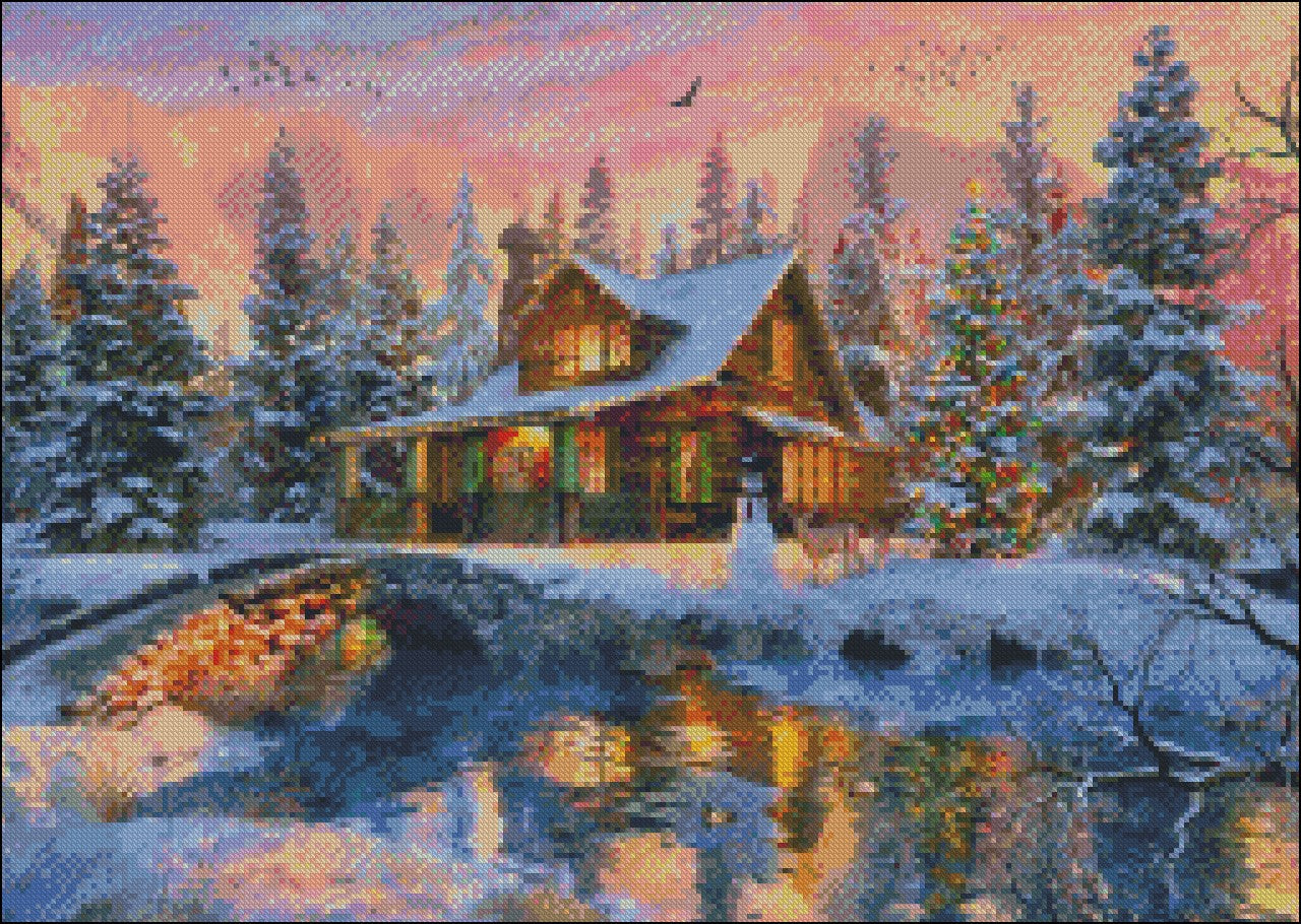 Rocky Mountain Christmas - Counted Cross Stitch Patterns Embroidery Crafts Needlework DIY Chart DMC Color