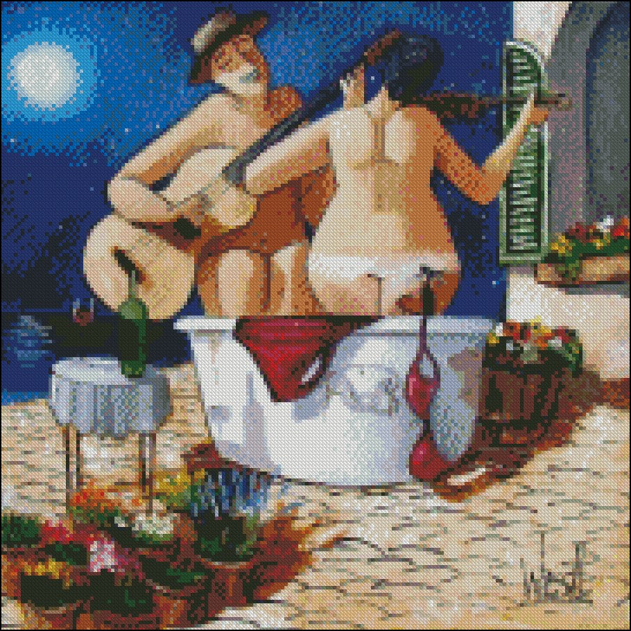 Wine Tasting 12 - Counted Cross Stitch Patterns Embroidery Crafts Needlework DIY Chart DMC Color