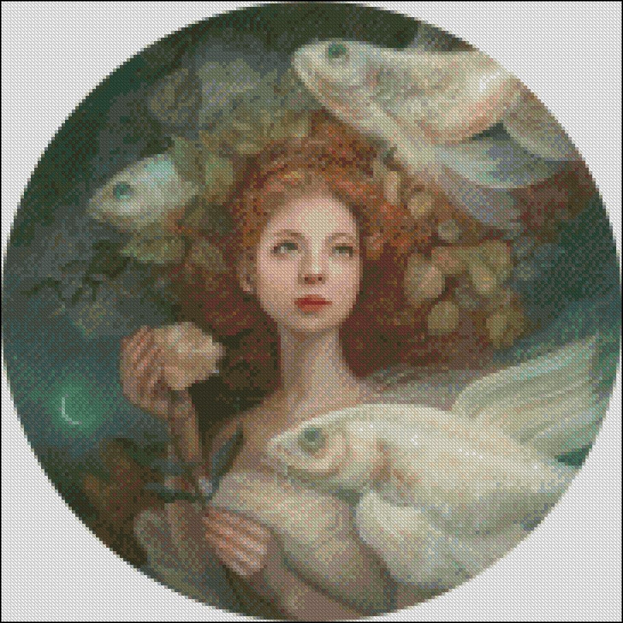 Sleeping Wishes - Counted Cross Stitch Patterns Embroidery Crafts Needlework DIY Chart DMC Color