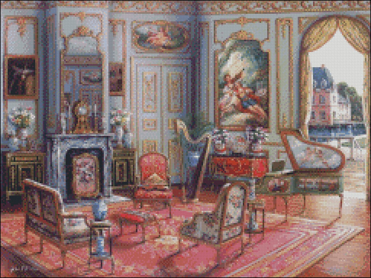 Twilight View 11 - Counted Cross Stitch Patterns Embroidery Crafts Needlework DIY Chart DMC Color