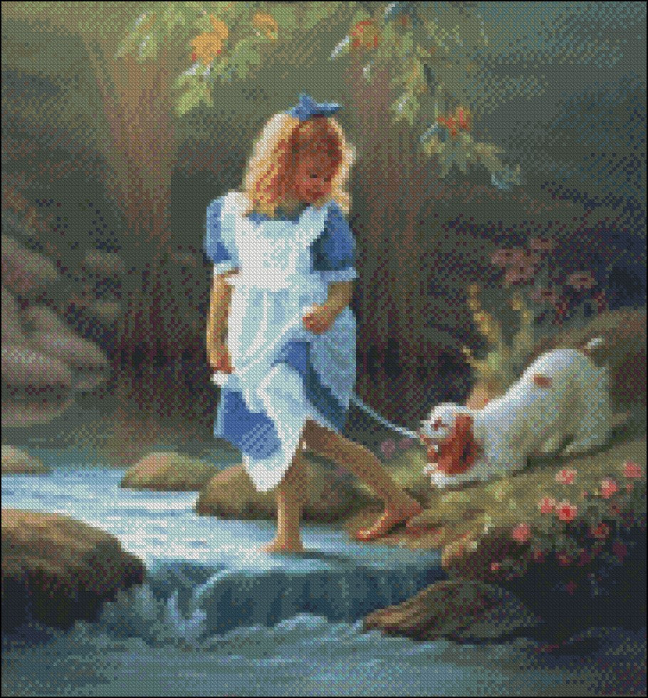 Morning in the Village 1 - Counted Cross Stitch Patterns Embroidery Crafts Needlework DIY Chart DMC Color