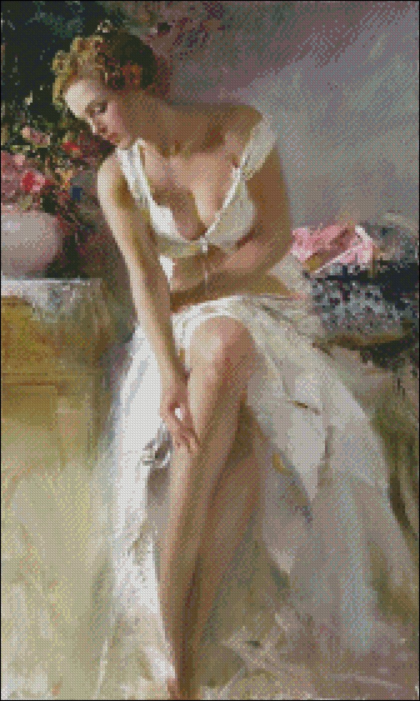 Angelica - Counted Cross Stitch Patterns Embroidery Crafts Needlework DIY Chart DMC Color