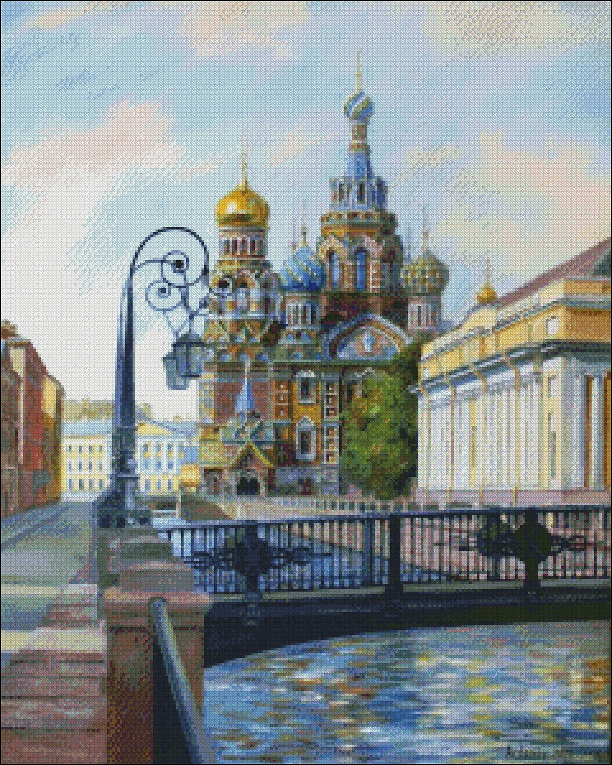 In St. Petersburg 2 - Counted Cross Stitch Patterns Embroidery Crafts Needlework DIY Chart DMC Color