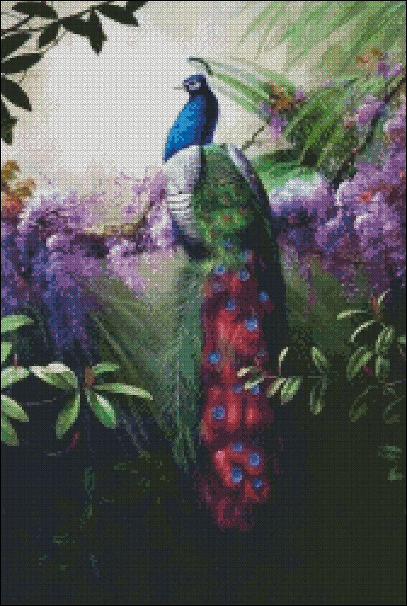 Peacock Collection 11 - Counted Cross Stitch Patterns Embroidery Crafts Needlework DIY Chart DMC Color